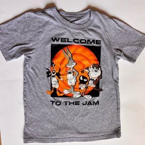 Warner Bros. Grey Looney Tunes "Welcome to the Jam" Basketball Tee